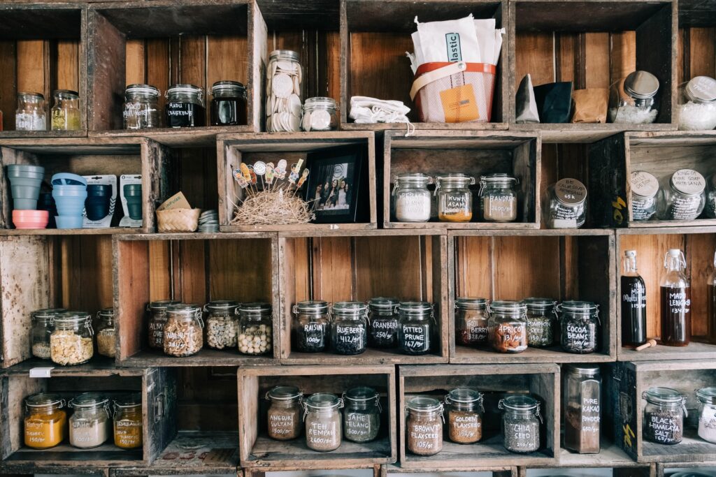 how to organize a pantry with deep shelves	